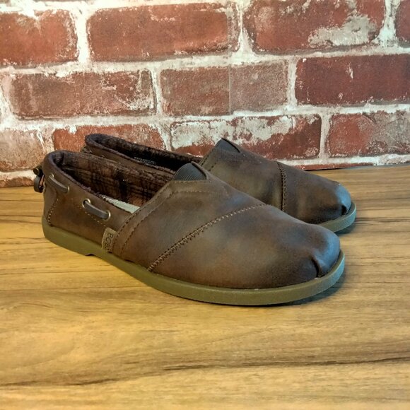 Bobs Womens Loafers Size 7.5 Brown Leather Slip-Ons - Picture 1 of 6